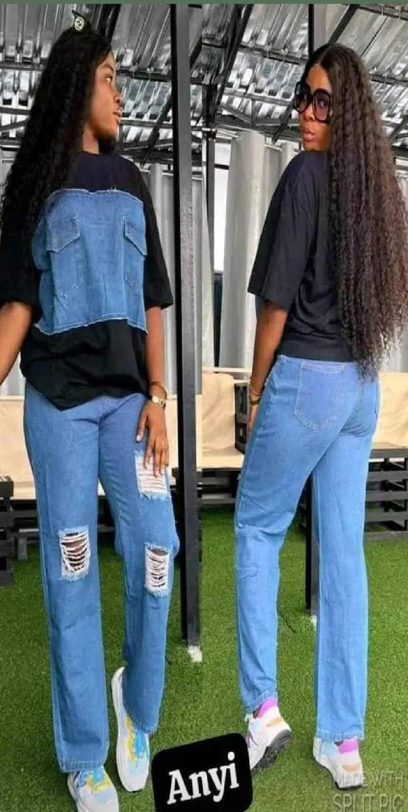 Ensemble jeans femme déjà porté à liquider 