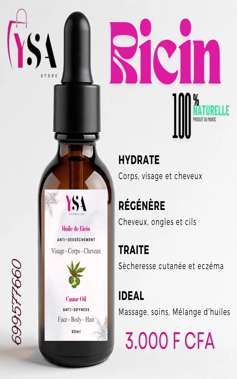 Image 1 de Vends huiles 100% naturelles de ricin