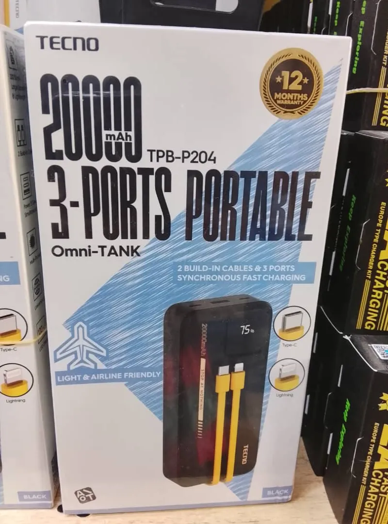 Image 2 de Vends Power bank Oraimo, Rind, Itel, Tecno, Oking 10000 à 60000mAh