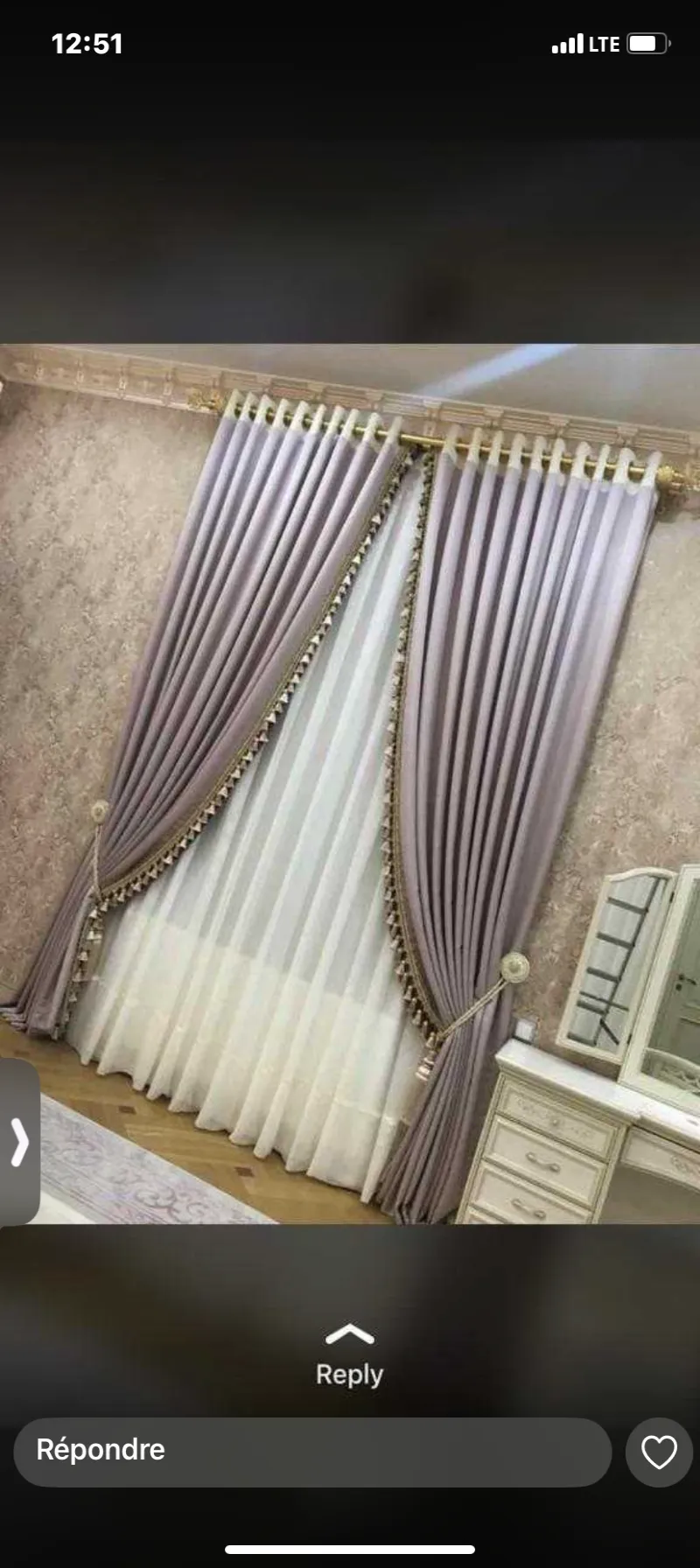 Vends les rideaux cousus prêt à mettre