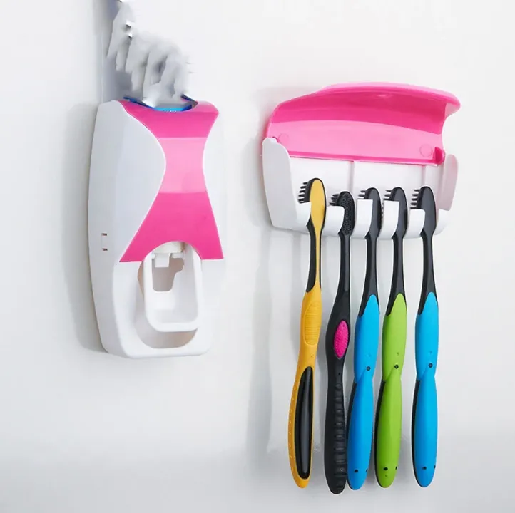 Image 2 de Distributeur automatique de dentifrice avec porte brosse à dents 
