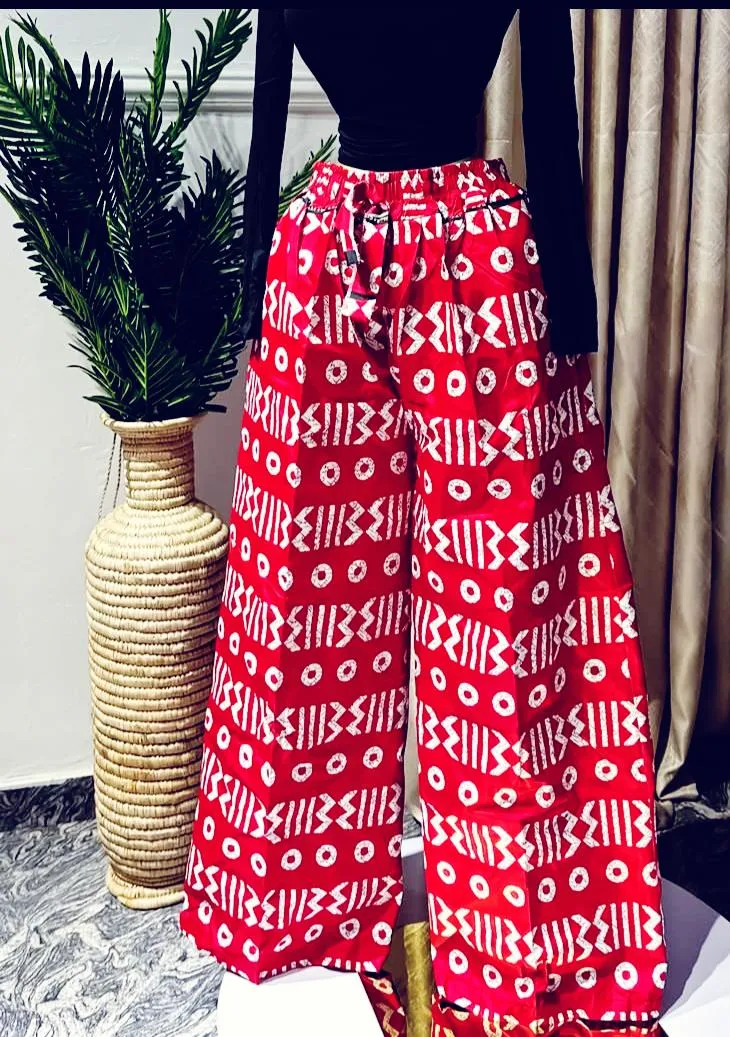 Pantalon palazzo africain