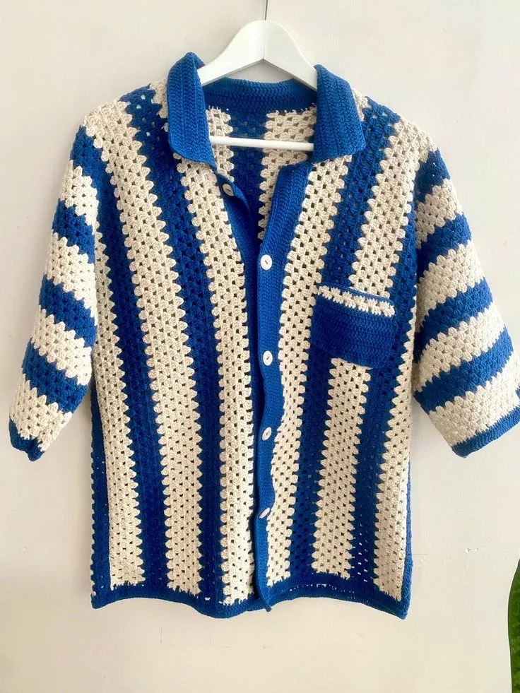 Image 2 de Chemise homme au crochet 