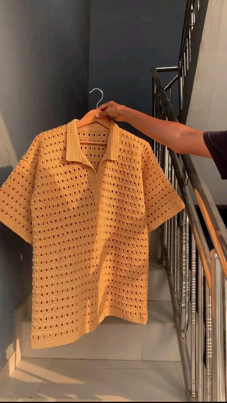 Image 4 de Chemise homme au crochet 